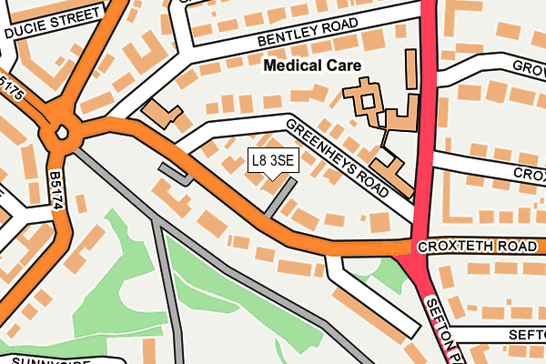 L8 3SE map - OS OpenMap – Local (Ordnance Survey)
