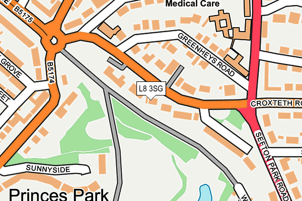 L8 3SG map - OS OpenMap – Local (Ordnance Survey)