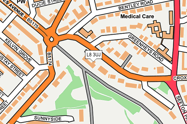 L8 3UJ map - OS OpenMap – Local (Ordnance Survey)