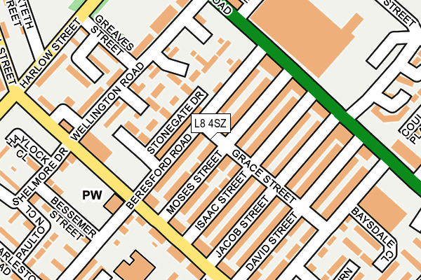 L8 4SZ map - OS OpenMap – Local (Ordnance Survey)