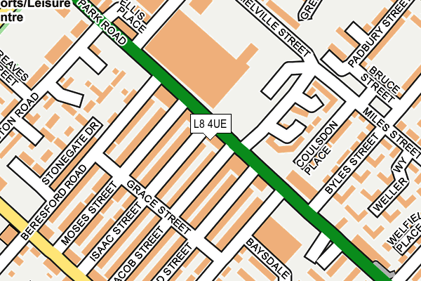 L8 4UE map - OS OpenMap – Local (Ordnance Survey)
