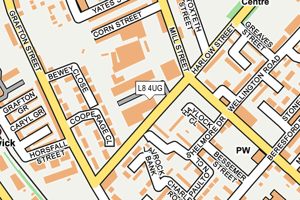 L8 4UG map - OS OpenMap – Local (Ordnance Survey)