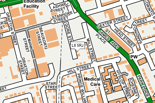 L8 5RJ map - OS OpenMap – Local (Ordnance Survey)