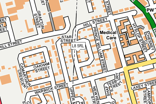 L8 5RL map - OS OpenMap – Local (Ordnance Survey)