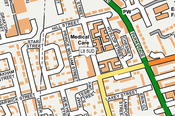L8 5UD map - OS OpenMap – Local (Ordnance Survey)