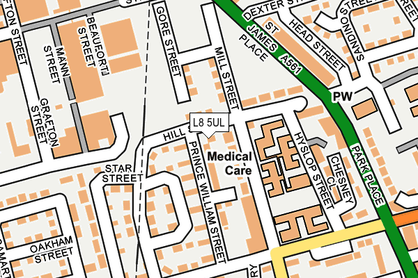 L8 5UL map - OS OpenMap – Local (Ordnance Survey)