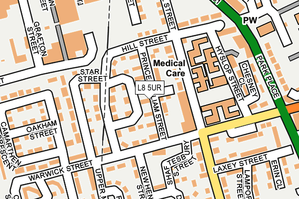 L8 5UR map - OS OpenMap – Local (Ordnance Survey)