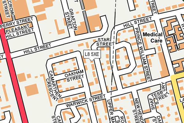 L8 5XE map - OS OpenMap – Local (Ordnance Survey)
