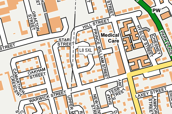 L8 5XL map - OS OpenMap – Local (Ordnance Survey)