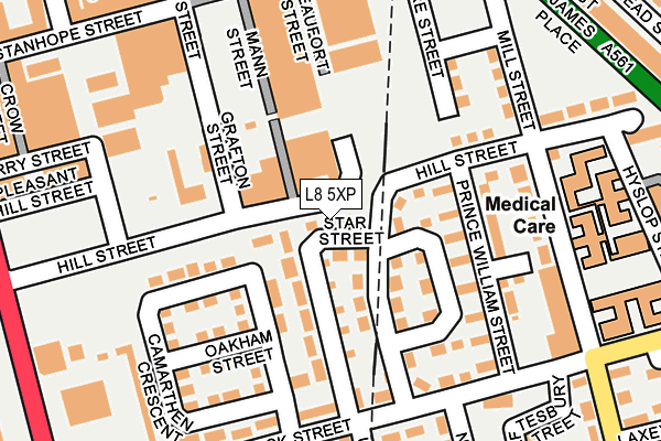 L8 5XP map - OS OpenMap – Local (Ordnance Survey)