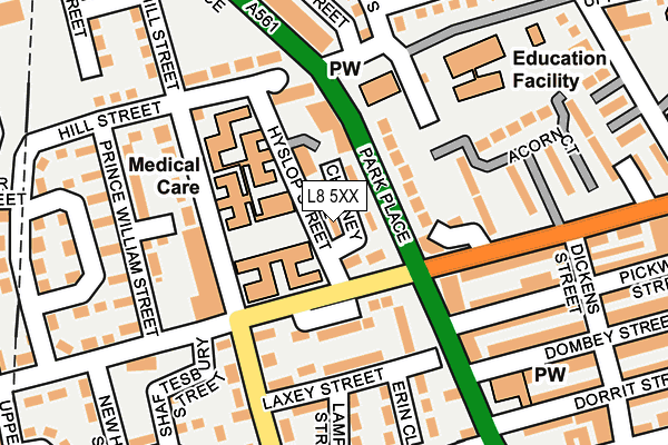 L8 5XX map - OS OpenMap – Local (Ordnance Survey)