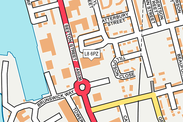 L8 6PZ map - OS OpenMap – Local (Ordnance Survey)