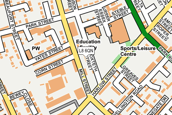 L8 6QN map - OS OpenMap – Local (Ordnance Survey)