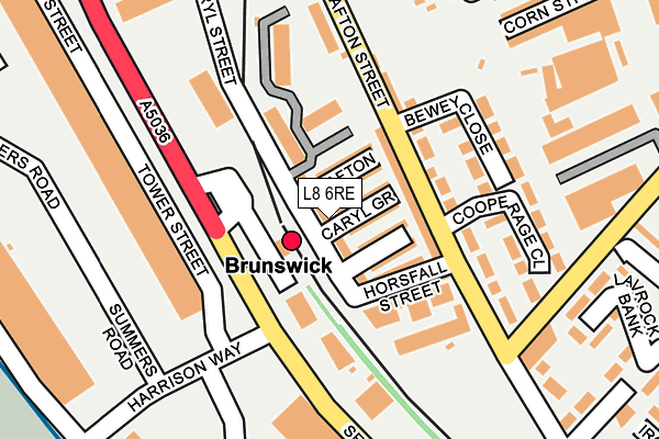 L8 6RE map - OS OpenMap – Local (Ordnance Survey)