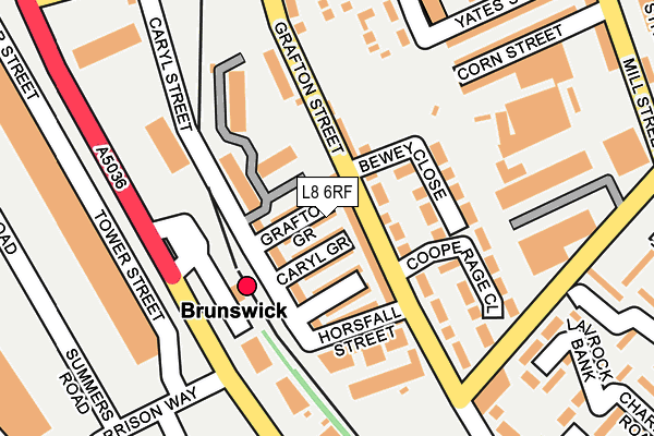 L8 6RF map - OS OpenMap – Local (Ordnance Survey)