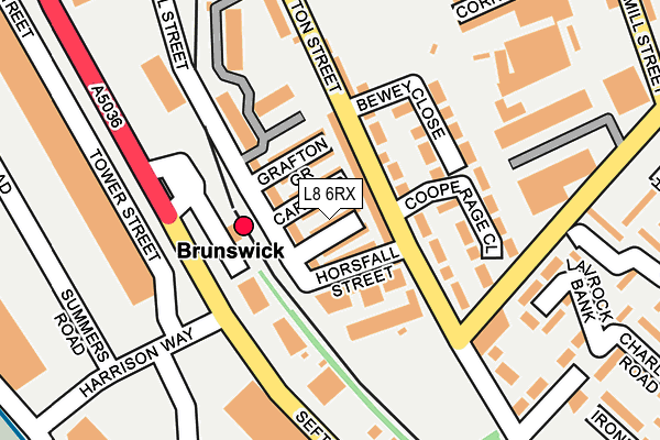 L8 6RX map - OS OpenMap – Local (Ordnance Survey)