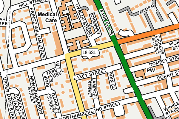 L8 6SL map - OS OpenMap – Local (Ordnance Survey)