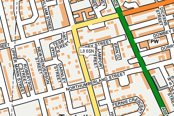L8 6SN map - OS OpenMap – Local (Ordnance Survey)