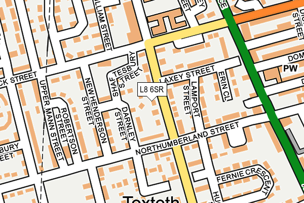 L8 6SR map - OS OpenMap – Local (Ordnance Survey)