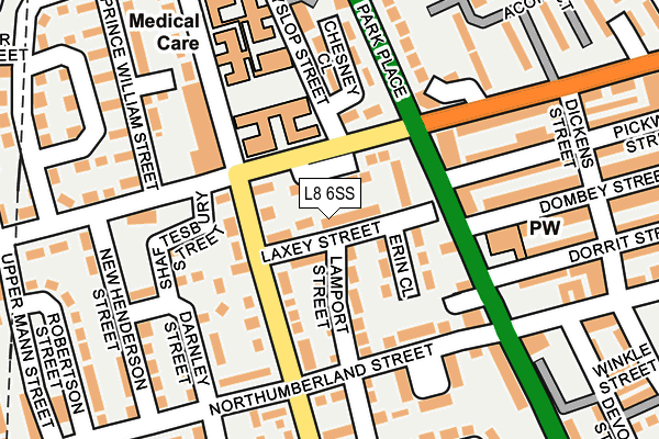 L8 6SS map - OS OpenMap – Local (Ordnance Survey)
