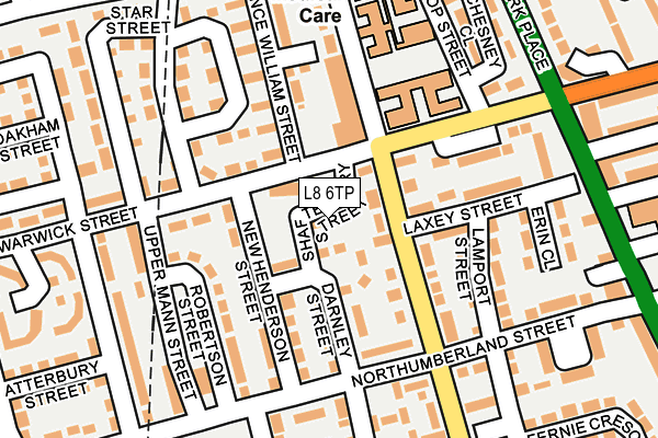 L8 6TP map - OS OpenMap – Local (Ordnance Survey)