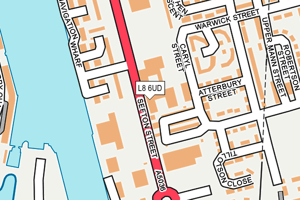 L8 6UD map - OS OpenMap – Local (Ordnance Survey)