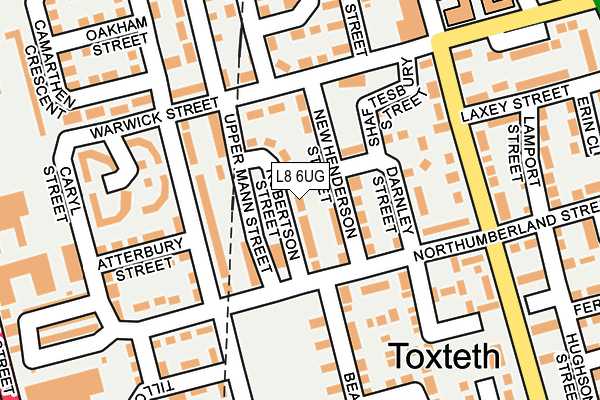 L8 6UG map - OS OpenMap – Local (Ordnance Survey)