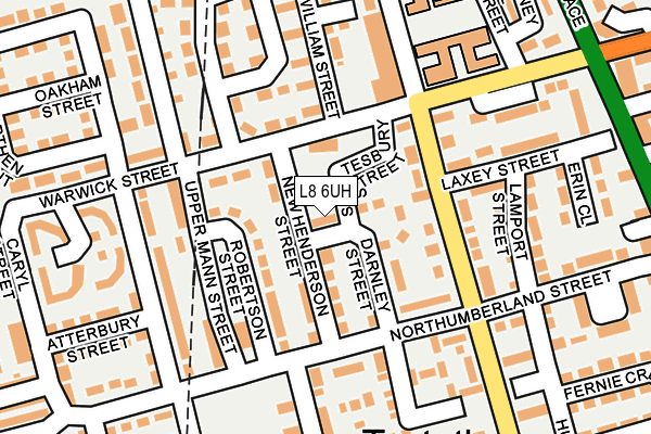 L8 6UH map - OS OpenMap – Local (Ordnance Survey)