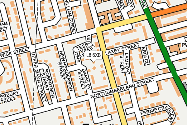 L8 6XB map - OS OpenMap – Local (Ordnance Survey)