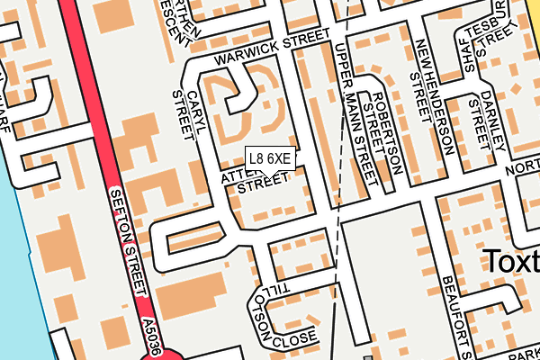 L8 6XE map - OS OpenMap – Local (Ordnance Survey)