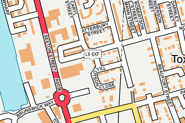 L8 6XF map - OS OpenMap – Local (Ordnance Survey)
