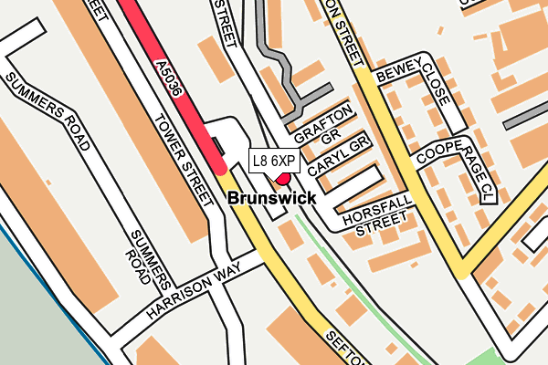 L8 6XP map - OS OpenMap – Local (Ordnance Survey)