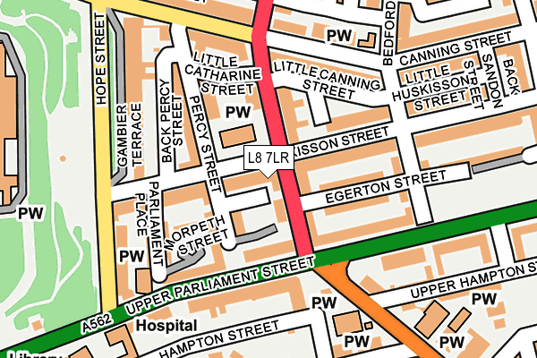 L8 7LR map - OS OpenMap – Local (Ordnance Survey)