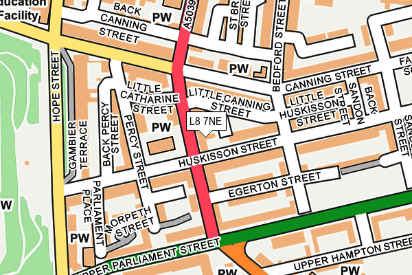 L8 7NE map - OS OpenMap – Local (Ordnance Survey)