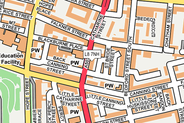 L8 7NH map - OS OpenMap – Local (Ordnance Survey)