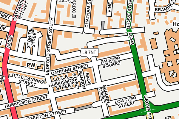 L8 7NT map - OS OpenMap – Local (Ordnance Survey)