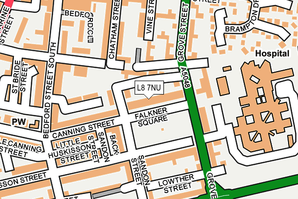 L8 7NU map - OS OpenMap – Local (Ordnance Survey)