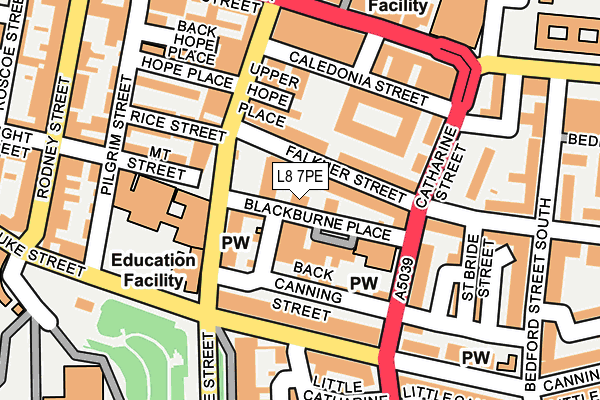 L8 7PE map - OS OpenMap – Local (Ordnance Survey)