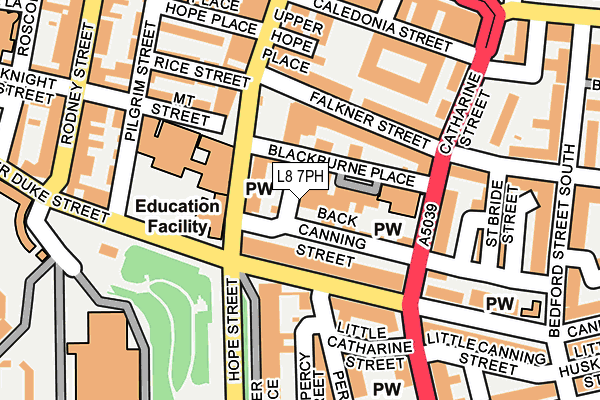 L8 7PH map - OS OpenMap – Local (Ordnance Survey)