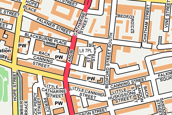 L8 7PL map - OS OpenMap – Local (Ordnance Survey)