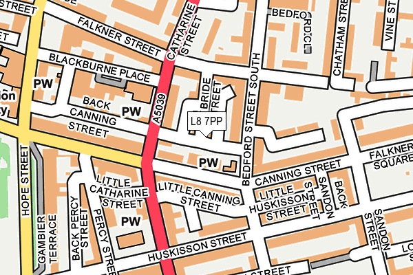 L8 7PP map - OS OpenMap – Local (Ordnance Survey)