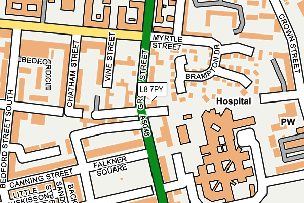 L8 7PY map - OS OpenMap – Local (Ordnance Survey)