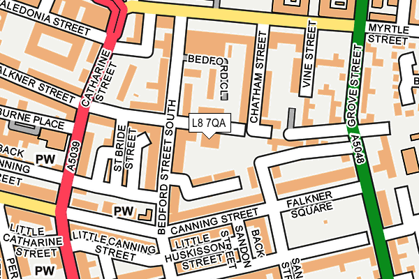 L8 7QA map - OS OpenMap – Local (Ordnance Survey)