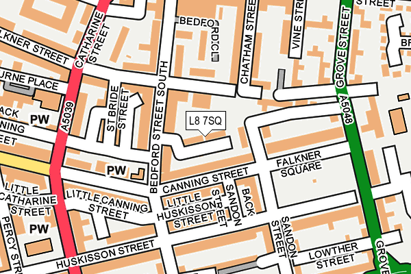 L8 7SQ map - OS OpenMap – Local (Ordnance Survey)