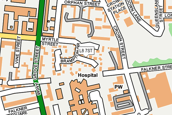 L8 7ST map - OS OpenMap – Local (Ordnance Survey)