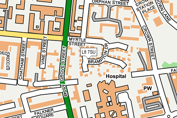 L8 7SU map - OS OpenMap – Local (Ordnance Survey)