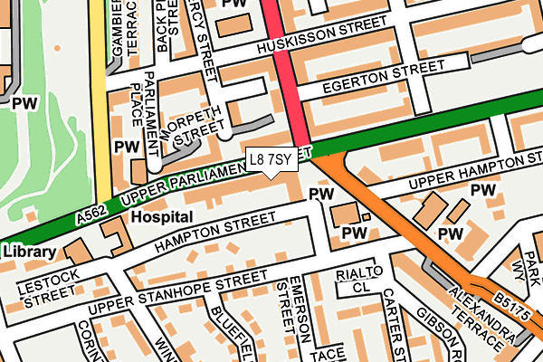 L8 7SY map - OS OpenMap – Local (Ordnance Survey)