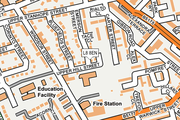 L8 8EN map - OS OpenMap – Local (Ordnance Survey)