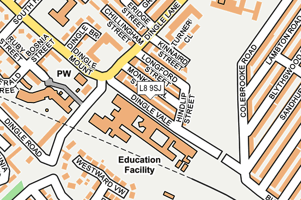 L8 9SJ map - OS OpenMap – Local (Ordnance Survey)