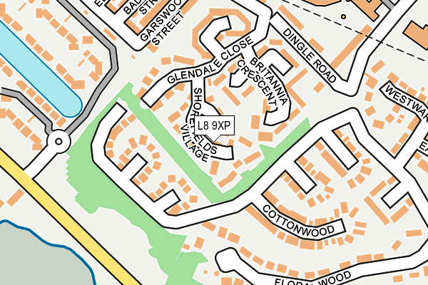 L8 9XP map - OS OpenMap – Local (Ordnance Survey)